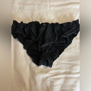 Xhilaration Black Hipster Ruffled Bikini Bottom